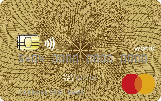 Mastercard World Traveller Gold from card complete